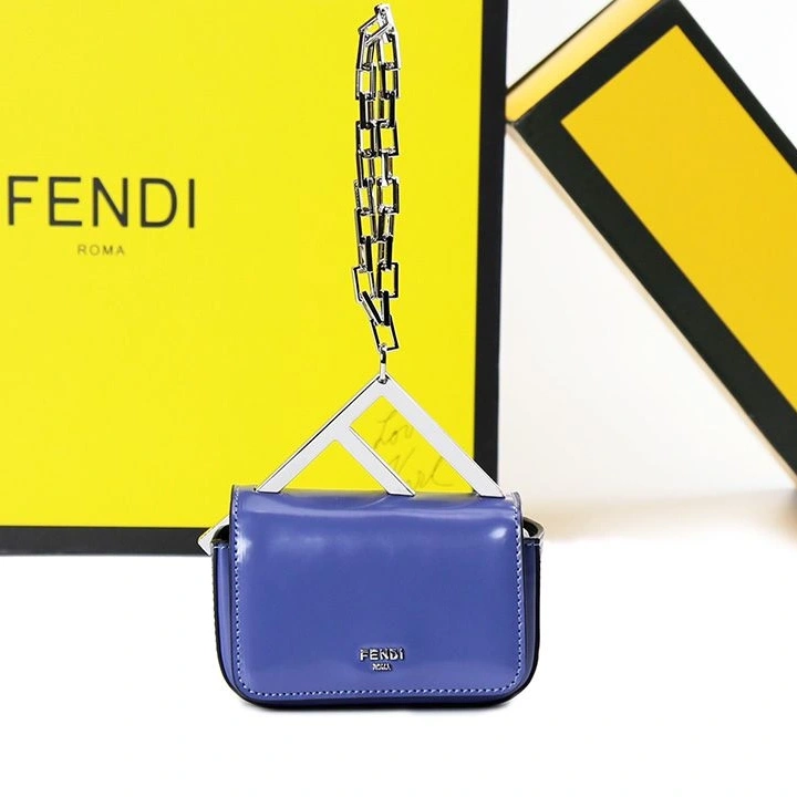 Affordable Leather Bag Blue F Fendi Nano Calf In 0723